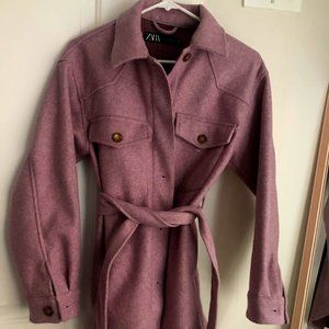 Zara Belted Mauve Shacket